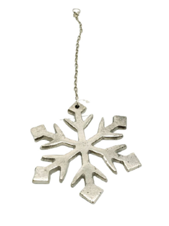 blokker Christmas Metal Figure Flake Silver Height 14cm
