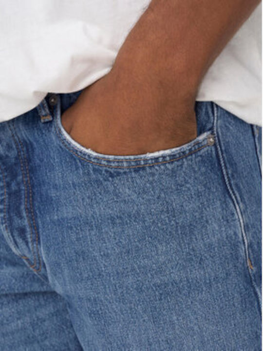 Men's Jeans Pants with Loose Fit Blue