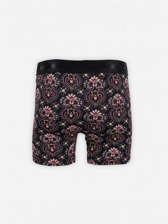 Men's Boxer Black with Patterns