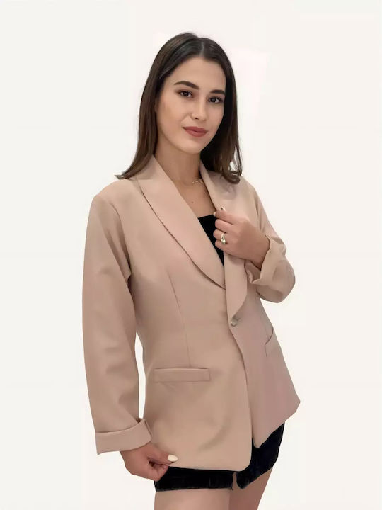 Women's jacket Beige with a button