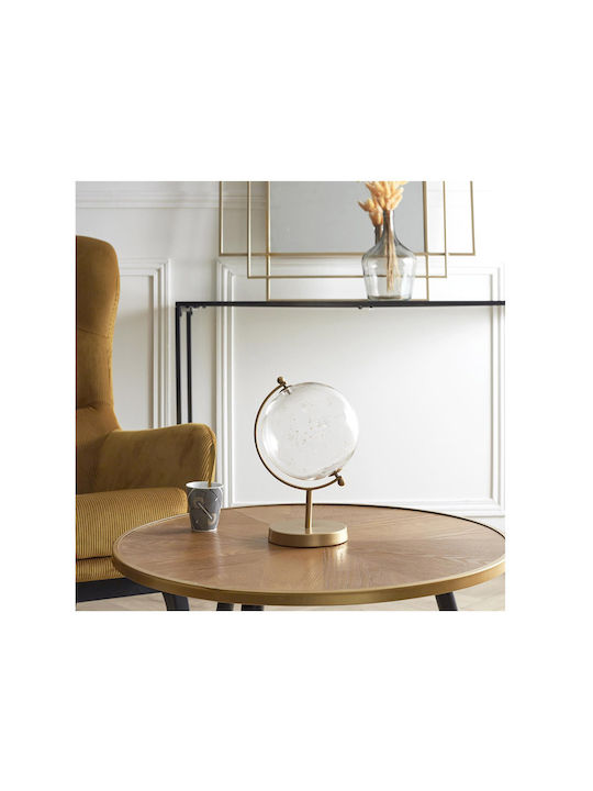The Home Deco Factory Υδρόγειος Σφαίρα με Διάμετρο 16εκ. και Ύψος 24εκ. Χρυσό