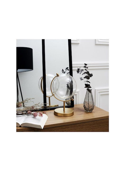 The Home Deco Factory Υδρόγειος Σφαίρα με Διάμετρο 16εκ. και Ύψος 24εκ. Χρυσό
