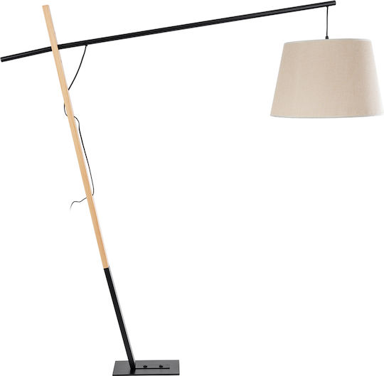 GloboStar Kelsie Stehleuchte H140xB40cm. mit Fassung für Lampe E27 Schwarz