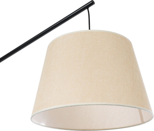 GloboStar Kelsie Stehleuchte H140xB40cm. mit Fassung für Lampe E27 Schwarz