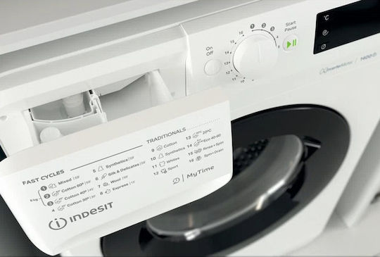 Indesit Πλυντήριο Ρούχων 8kg 1400 Στροφών MTWE 81495 WK EE