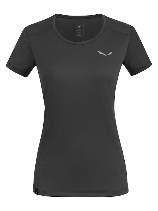 Salewa Damen Sportlich T-shirt Schnell trocknend Schwarz