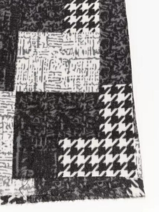 Women's Wool Scarf Black -BLACK