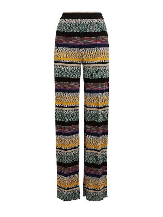 Dama Tesatura Pantaloni cu Elastic Cu dungi Multicolor