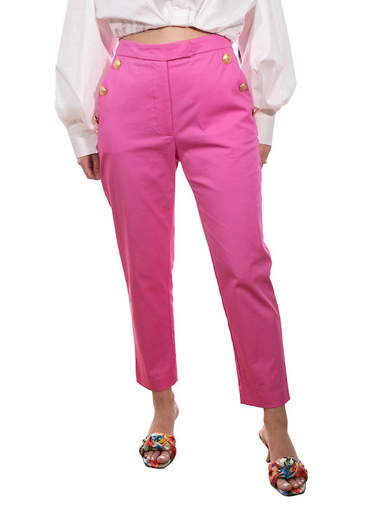 Avant Garde Women's Fabric Trousers Pink