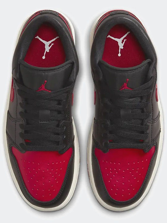 Air  1 Low Damen Sneakers Black / Sail / Gym Red