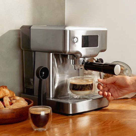 Cecotec Power Espresso 20 Barista Compact Μηχανή Espresso 1465W Πίεσης 20bar Ασημί