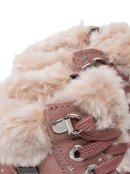Gore-tex Kinder-Schneestiefeletten mit Schnürsenkeln Rosa
