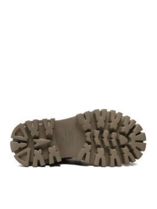 Stiefeletten Damen mit Pelz Beige
