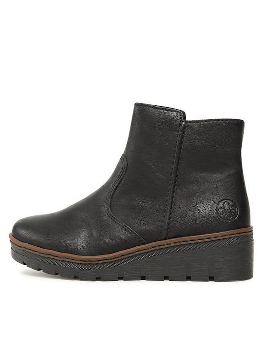 Rieker Damen Chelsea Stiefeletten Schwarz