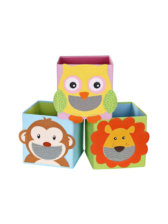 Songmics din Țesătură Box Set Multicolor 3buc