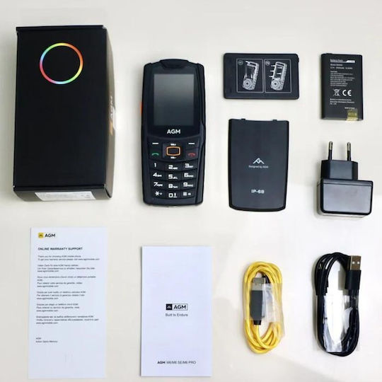 AGM M6 Dual SIM Ανθεκτικό Κινητό με Κουμπιά Μαύρο