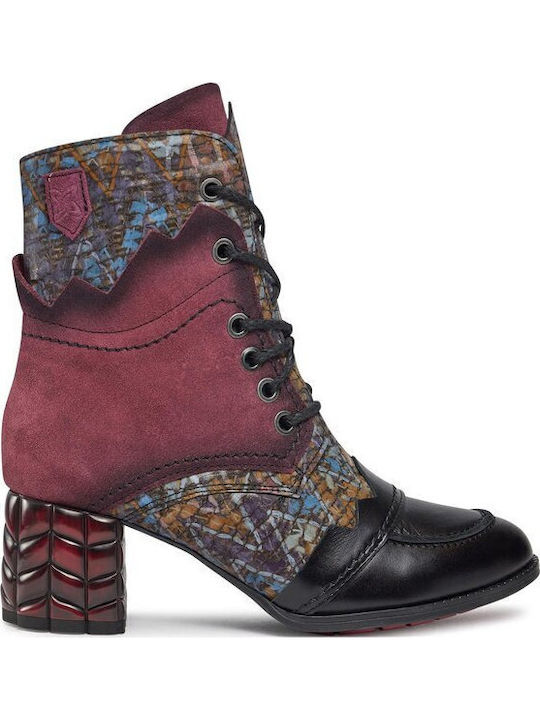 Stiefeletten Damen Burgundisch