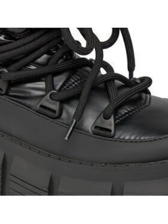 Ava Leather Women's Ankle Boots Black