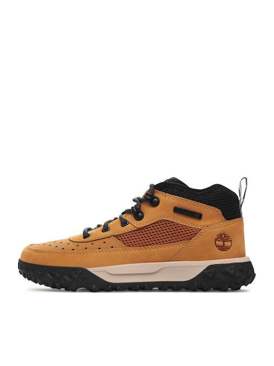 Motion 6 Leather Kids Boots with Laces Brown