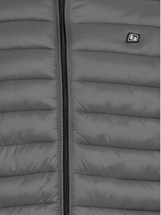 Зимно Мъжко Яке Puffer Сиво