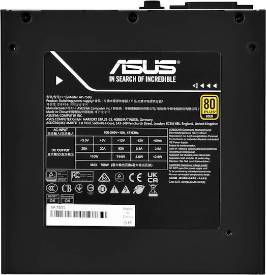Asus Prime 750W White Computer Power Supply Full Modular 80 Plus Gold