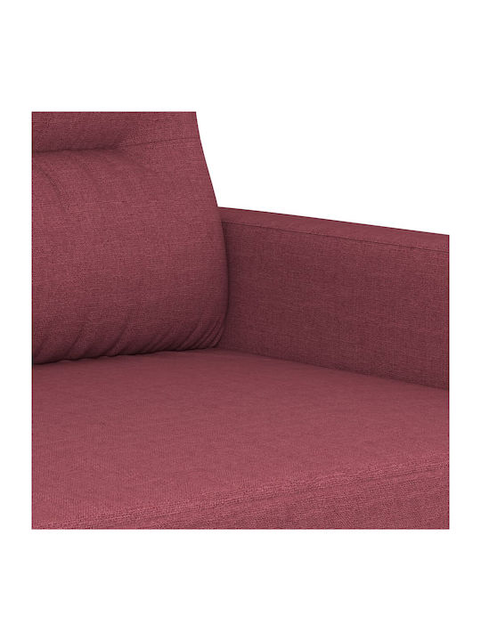 Living Room Furniture Set 3-Seater & 2-Seater & Stool Bordeaux