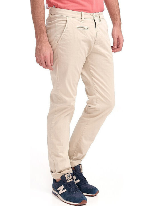 Charlie Pantaloni Chino Elastic cu Croială Slim Bej