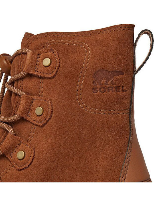 Kids Snow Boots with Laces Brown