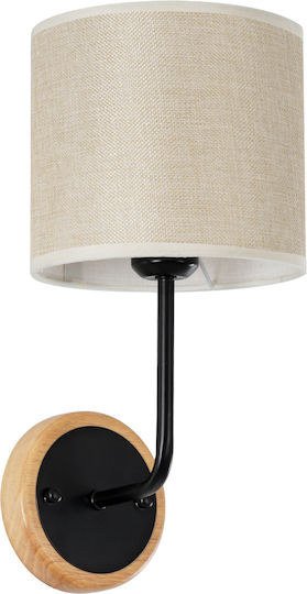 GloboStar Manu Modern Lumină de Perete cu Soclu E27 Negru 120x37cm