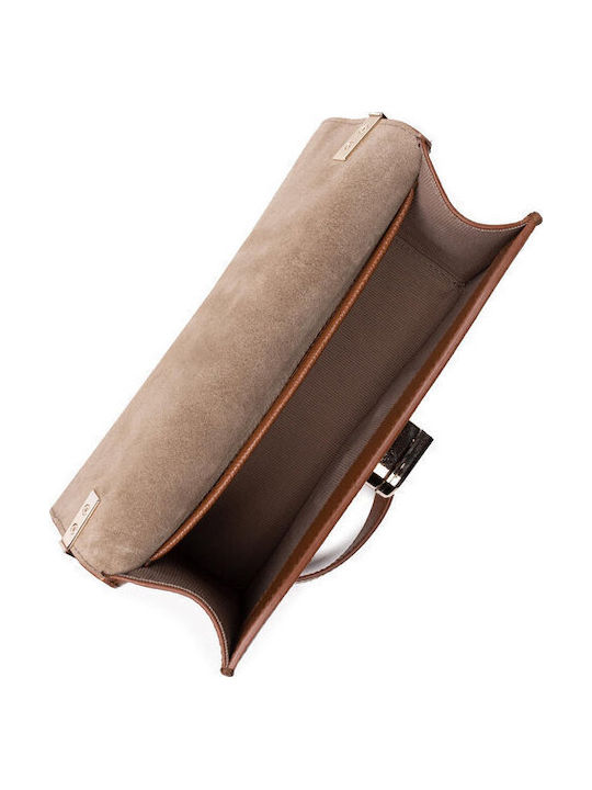 Women's Bag Crossbody Made of Artificial Leather Brown