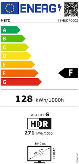 Metz Smart Τηλεόραση 75" 4K UHD LED 75MUD7000Z HDR (2023)