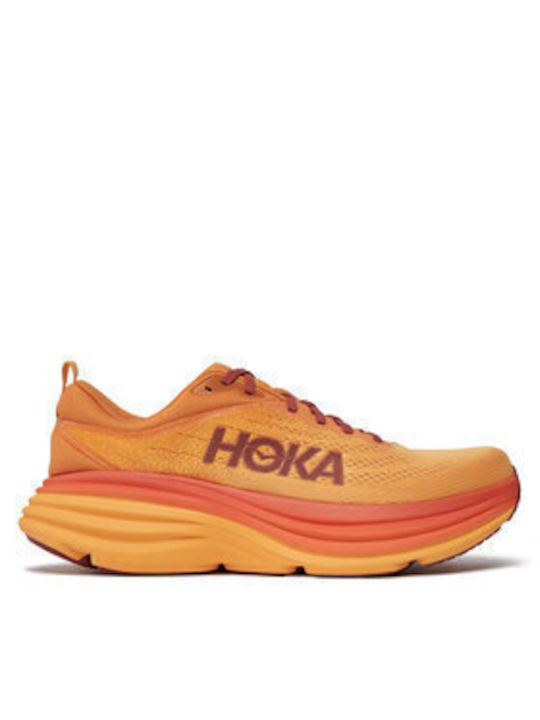 Hoka Bondi 8 Ανδρικά Αθλητικά Παπούτσια Running Πορτοκαλί