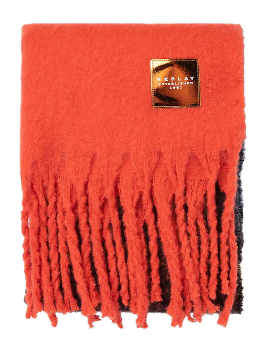Replay Women's Wool Scarf Red