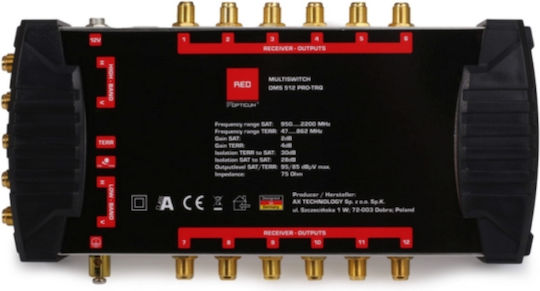 Opticum Oms 5/12 Pro-tr Πολυδιακόπτης Δορυφορικής AX-11533