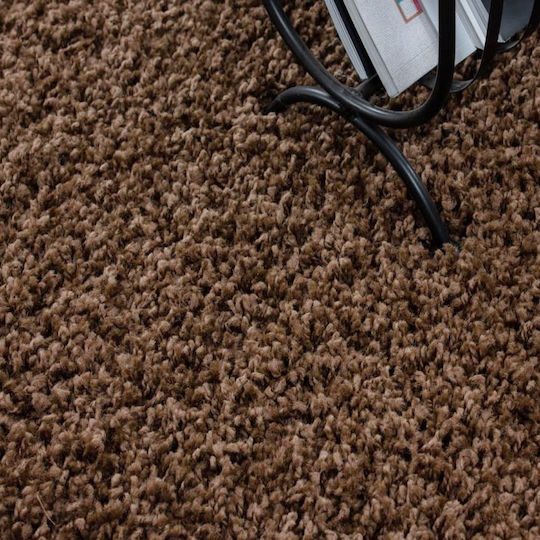 Lanoso 5500b Rug Rectangular Shaggy Dark Brown