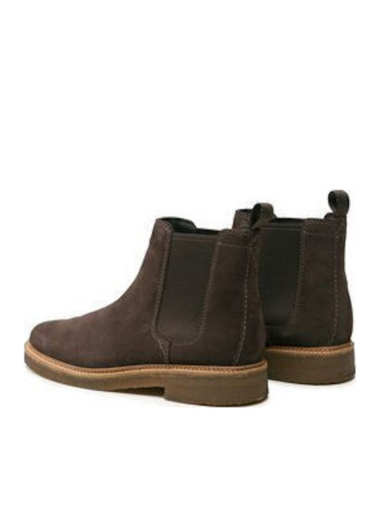 Clarkdale Suede Καφέ Ανδρικά Chelsea Μποτάκια