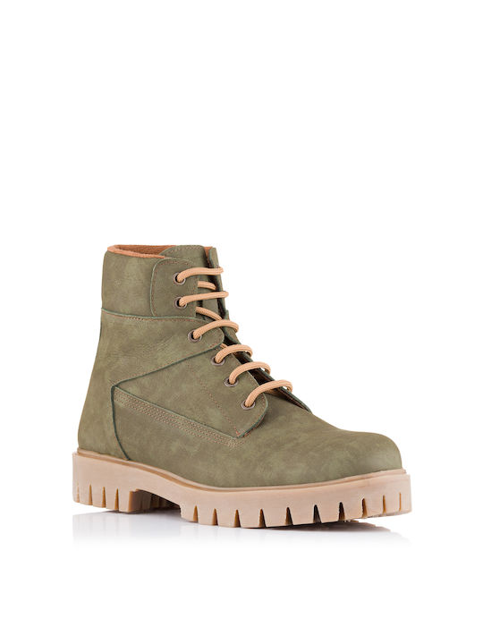 Northway Men's Leather Boots Green