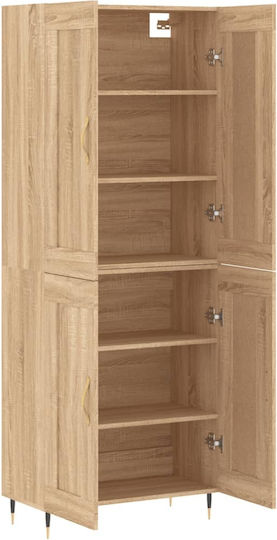 Office Storage Drawers & Cabinets Wooden Sonoma Oak 69.5x34x180cm