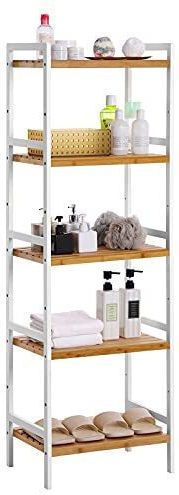 Songmics Стенен Баня Рафт Bamboo 31.5x45x142см