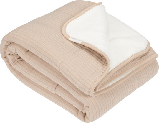 Little Dutch Blanket Nursery Swaddling Blankets Pure Beige Beige 100x70cm