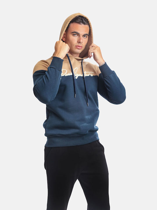 Paco & Co Herren Sweatshirt mit Kapuze Blue