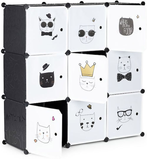 Kinderregal Wandhalterung Schwarz 109x37x109cm Modernhome