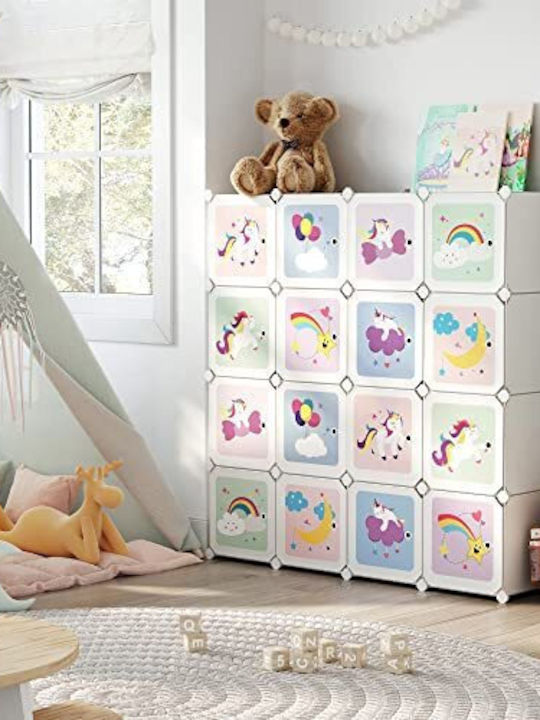 Kinderregale Cube Boden Weiß 123x31x123cm