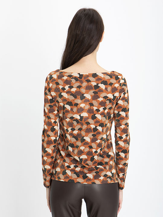 Diana Long Sleeve Women's Blouse orange