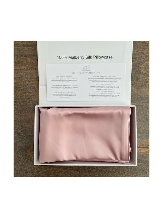 Down Town Home Mulberry Pillowcase with Envelope Cover Pink 50x76cm.