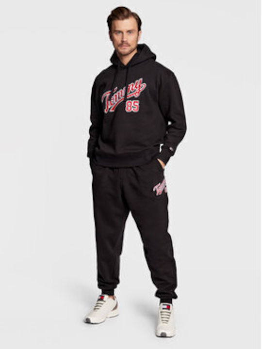 Tommy Hilfiger College Men's Sweatshirt with Hood black