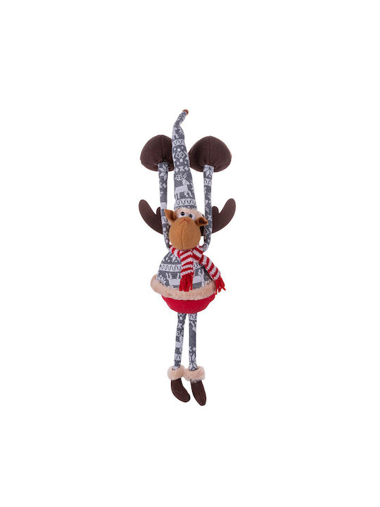 Hanging Reindeer Fabric Christmas Tree Ornament 7x15x7cm Various Colors Various Colors