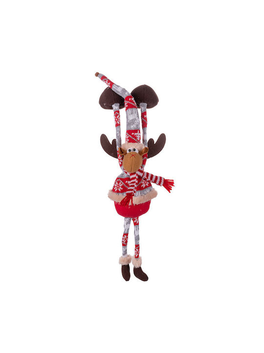 Hanging Reindeer Fabric Christmas Tree Ornament 7x15x7cm Various Colors Various Colors