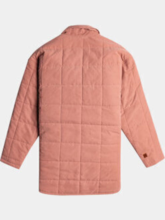 Kurz Damen Puffer Jacke Orange