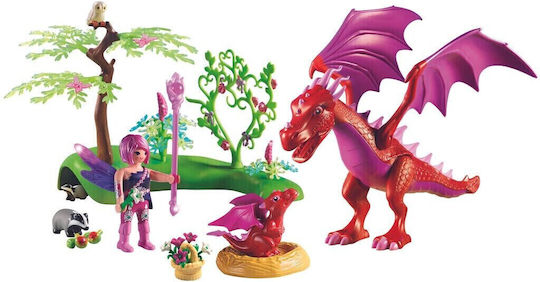 Playmobil Fairies Dragon Mom With Her Little One for 4-10 years old